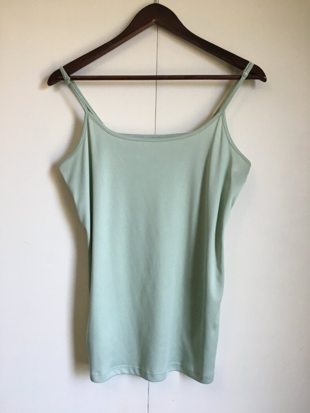 Seafoam Green Adjustable Strap Cami Tank Top Women's Size L